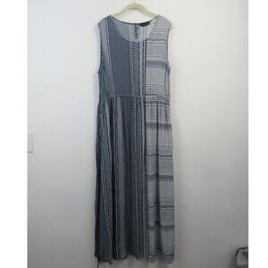 Dorothy Perkins Size 16 Women's Blue and White Maxi Dress Sleeveless